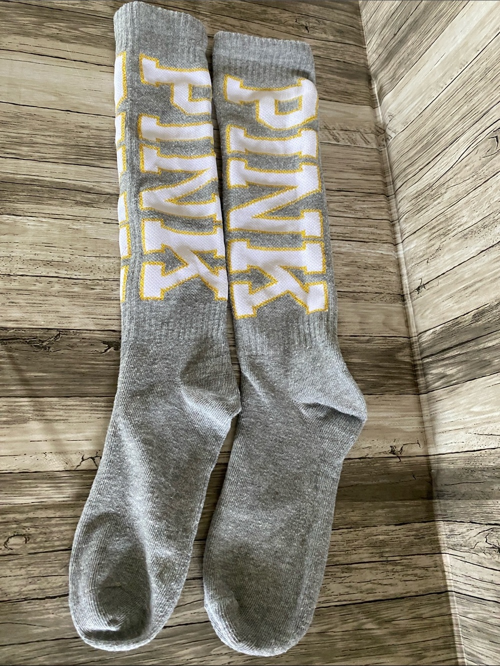 PINK VICTORIAS SECRET KNEE-HIGH SOCKS